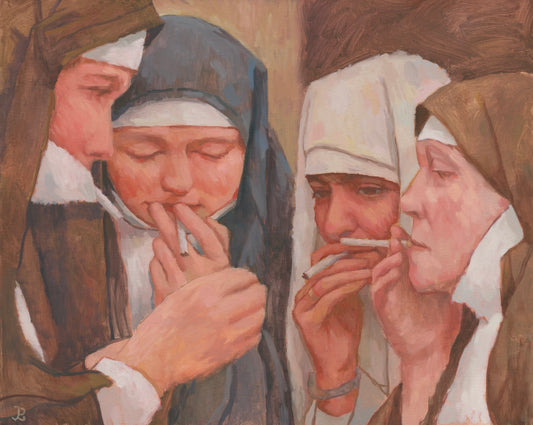smoking nuns (print)