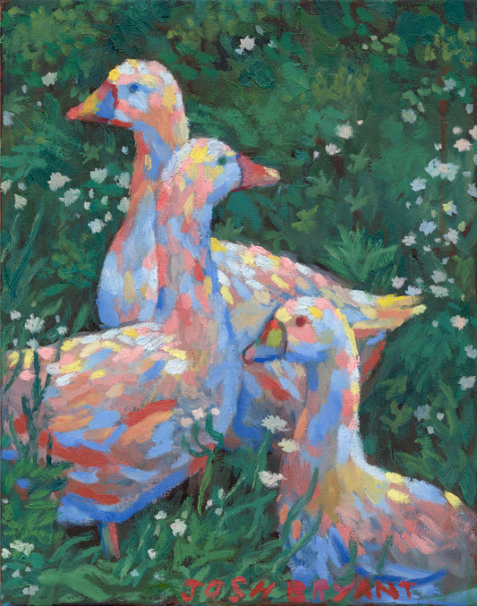 rainbow geese (print)